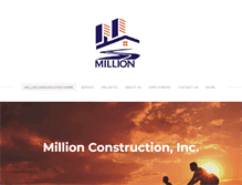 Tablet Screenshot of millionconstruction.com